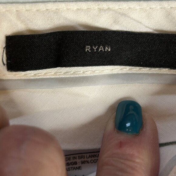 Banana Republic Aqua Blue Ryan Fit Straight Leg Ankle Pants Size 4 - Picture 4 of 11